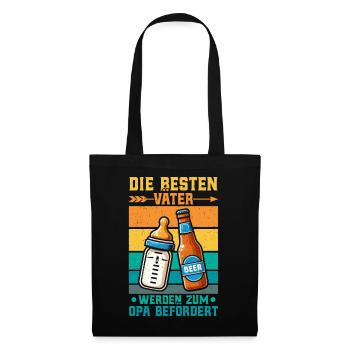 The best fathers are promoted to grandpa - Tote Bag - black - Front