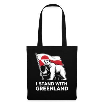 Drapeau de l’ours polaire du Groenland - Sac en tissu - noir - Devant