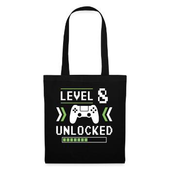 8th Birthday Gamer Level 8 - Tote Bag - black - Front
