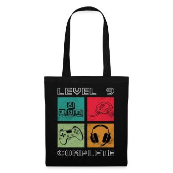 Garçons du 9e anniversaire : niveau 9 débloqué - Sac en tissu - noir - Devant