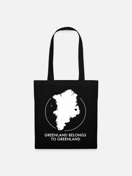 Protest gegen Grönland gehört zur Souveränität Grönlands - Stoffbeutel - Schwarz