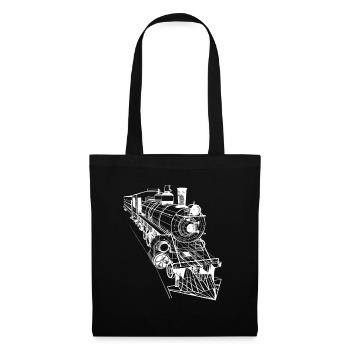 Locomotive Line Art - Tote Bag - black - Front