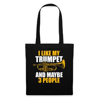 J’aime mon trompettiste - Sac en tissu - noir - Devant