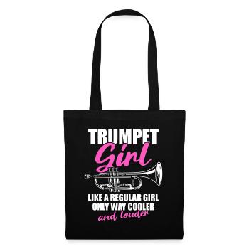 Trumpet Girl Trumpet Trumpet Player - Tote Bag - black - Front