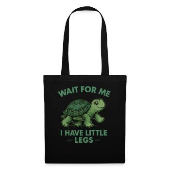 Schildkröte Spruch Humor Meme Lustig Geschenkidee - Stoffbeutel - Schwarz - Vorne