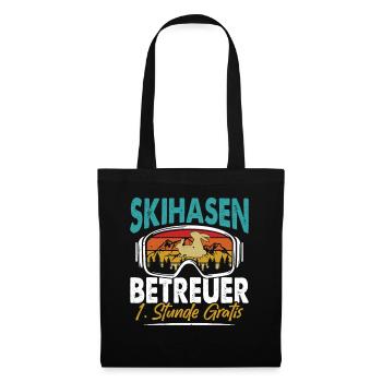 Skifahren SKIHASEN BETREUER 1. STUNDE GRATIS - Stoffbeutel - Schwarz - Vorne