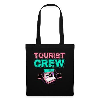 Kamera Tourist Crew Reise Equipment Weltreisende - Stoffbeutel - Schwarz - Vorne