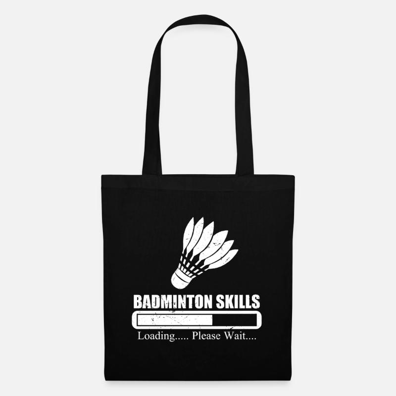 Badminton Skills Loading Please Wait - Tote Bag - black