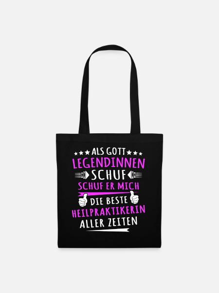 Heilpraktikerin Geschenkidee - Stoffbeutel - Schwarz
