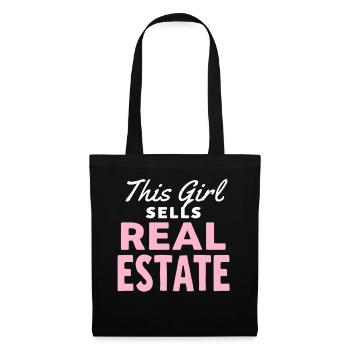 This Girl Sells Real Estate - Stoffbeutel - Schwarz - Vorne