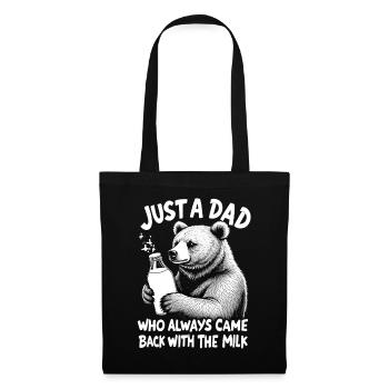 Supporte avec du lait – le père animal à dire - Sac en tissu - noir - Devant
