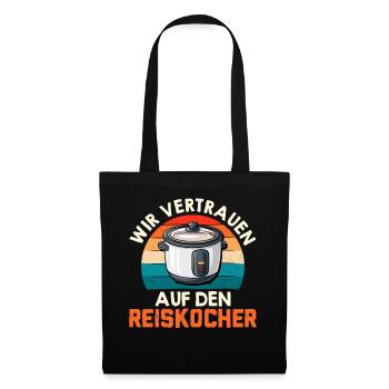 Chef : NOUS FAISONS CONFIANCE AU CUISEUR À RIZ Lustig - Sac en tissu - noir - Devant