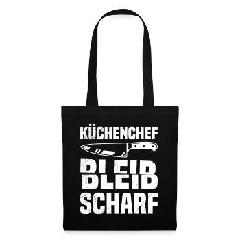 Métier de cuisinier CHEF RESTE ALERTE Drôle - Sac en tissu - noir - Devant