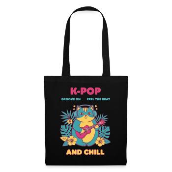 Groove K-POP sur Feel The Beat And Chill Cat - Sac en tissu - noir - Devant