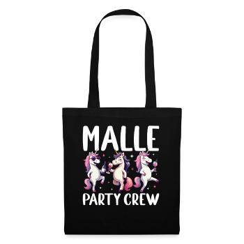 Équipe de la fête de la merle, licorne qui boit Fun à Majorque - Sac en tissu - noir - Devant