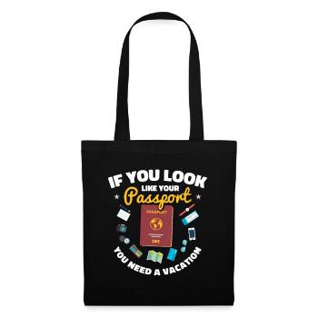 World Travel Travel Adventure Passport Stamp - Tote Bag - black - Front