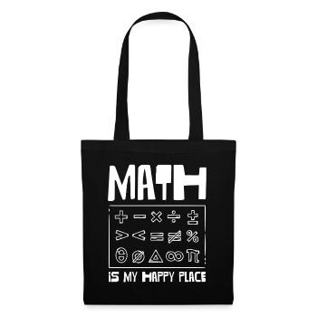 Math is my happy place - Tote Bag - black - Front