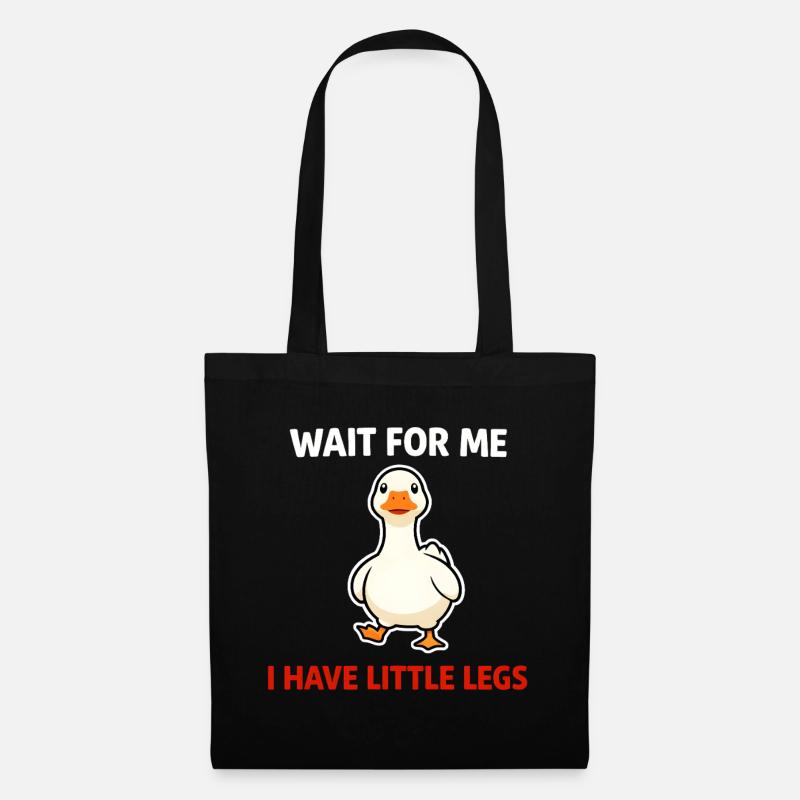Duck With Tiny Legs: Wait for Me - Stoffbeutel - Schwarz