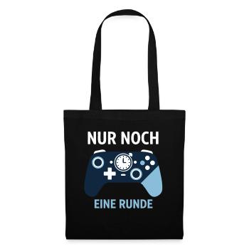 Just one more round – Gamer Humor - Tote Bag - black - Front