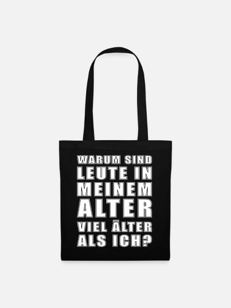 In meinem Alter - Stoffbeutel - Schwarz