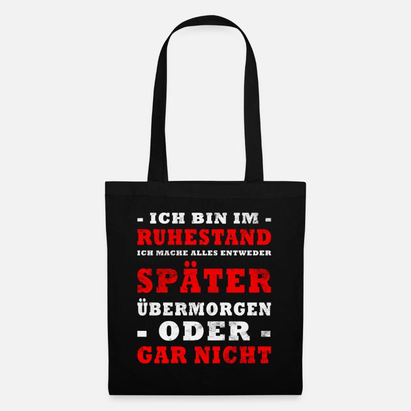 Ruhestand Geschenk - Stoffbeutel - Schwarz