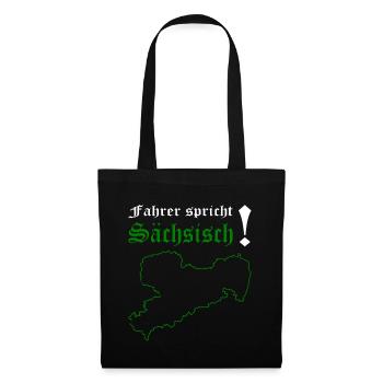 Sachse Sächsischer Dialekt Sachsen - Stoffbeutel - Schwarz - Vorne