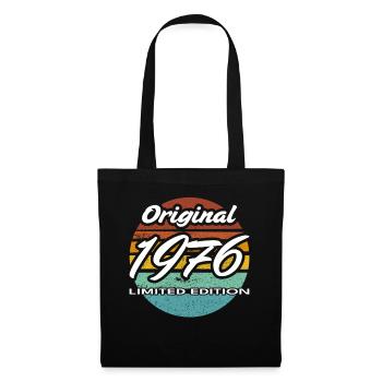 50e anniversaire 1976 cadeau pour hommes et femmes - Sac en tissu - noir - Devant