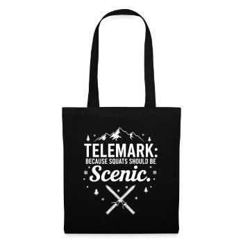 Telemark Ski Funny Scenic Squats - Tote Bag - black - Front