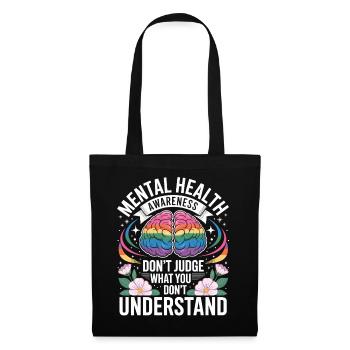 Mental Health Rainbow Brain - Tote Bag - black - Front