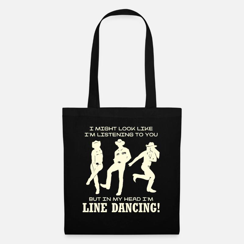 Line Dancing Silhouette Humor - Tote Bag - black