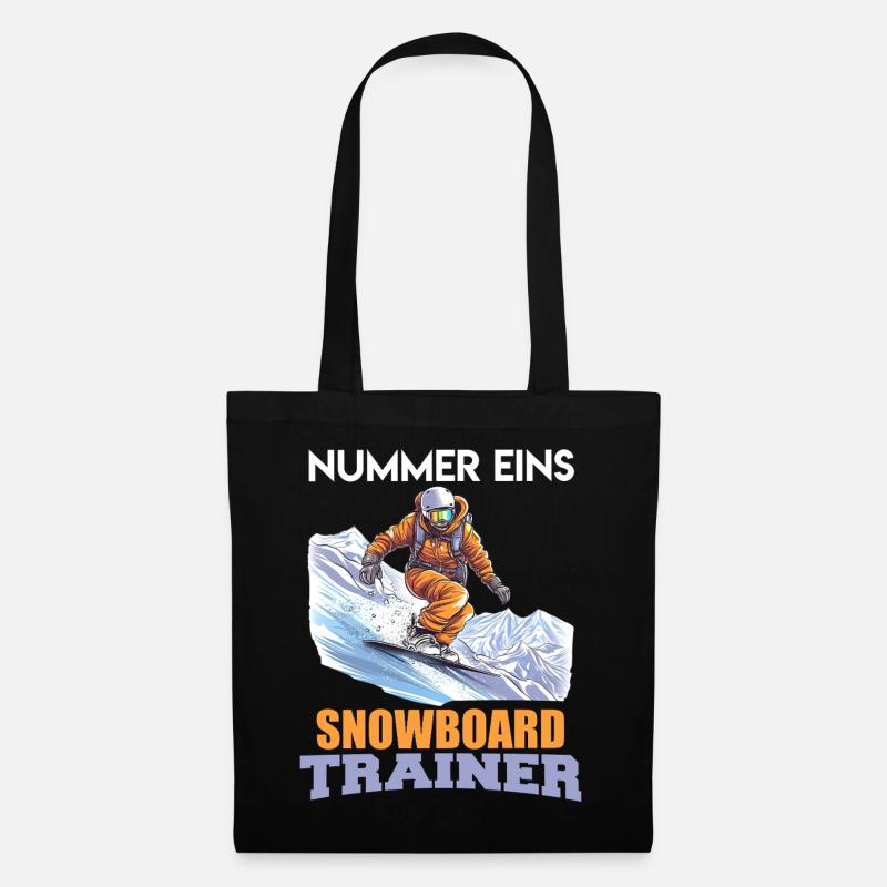 Snowboarder NUMMER EINS SNOWBOARD TRAINER Lustig - Stoffbeutel - Schwarz