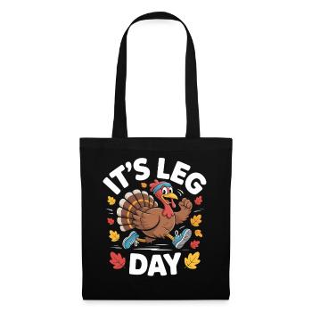 Pute Leg Day Fitnesswitz - Stoffbeutel - Schwarz - Vorne