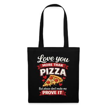  Funny Pizza Italian Food Slice Cheese Pepperoni - Tote Bag - black - Front