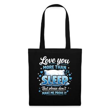 Funny Sleep Bed Pillow Dreams Rest Snooze Humor - Tote Bag - black - Front