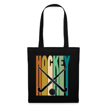 Feldhockey Retro Vintage - Stoffbeutel - Schwarz - Vorne