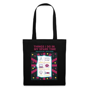 Things I Do In My Spare Time Enjoy K-Pop Korea - Tote Bag - black - Front