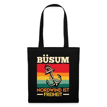 North Sea BÜSUM NORTH WIND IS FREEDOM Funny - Tote Bag - black - Front