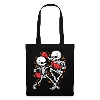 Boxing skeletons in bone rhythm - Tote Bag - black - Front