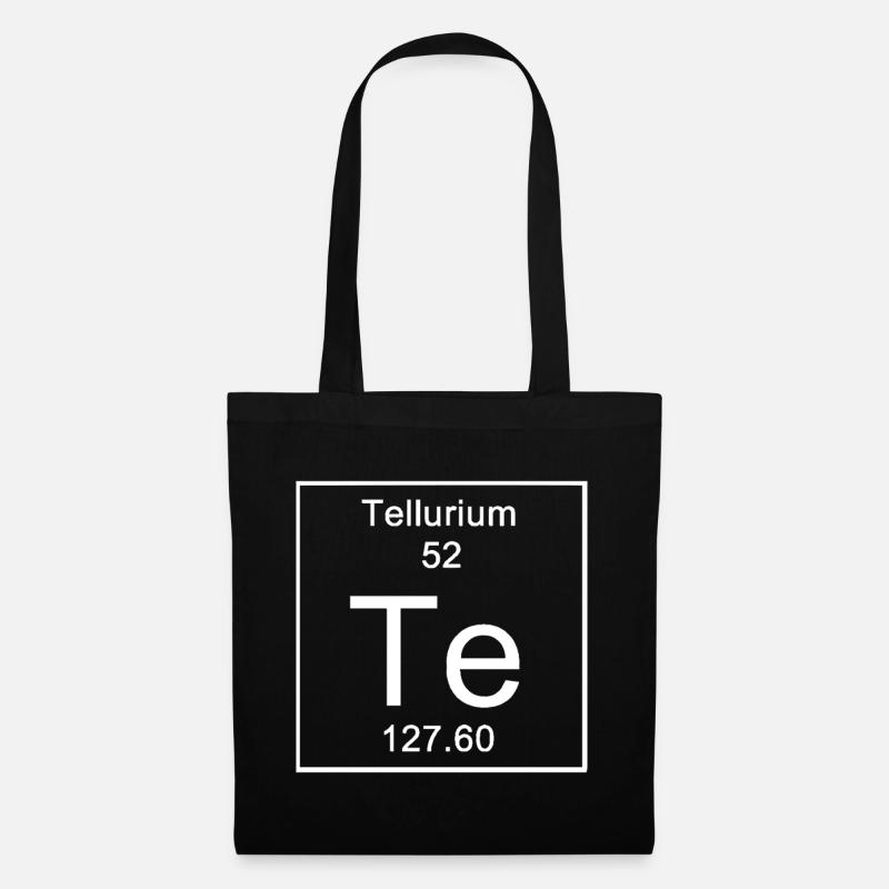Te-Chemie-Periodensystem - Stoffbeutel - Schwarz
