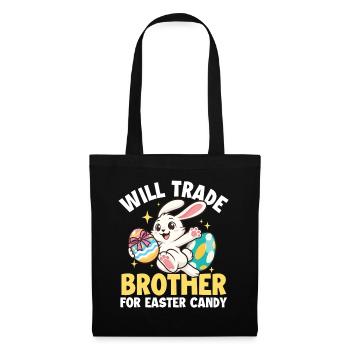 Échanger le frère bonbon de Pâques Funny Bunny - Sac en tissu - noir - Devant