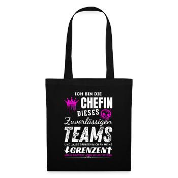 Chefin dieses Zuverlässigen Teams Chefin Geschenke - Sac en tissu - noir - Devant