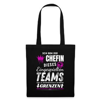 Chefin dieses Eingespielten Teams Chefin Geschenke - Sac en tissu - noir - Devant