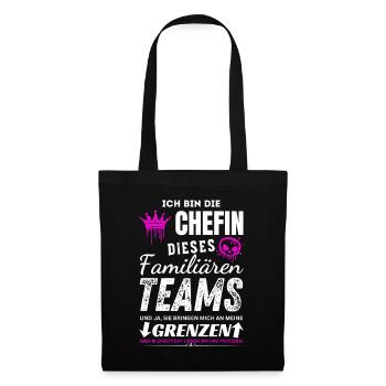 Patron de cette équipe familiale Patron Cadeaux - Sac en tissu - noir - Devant