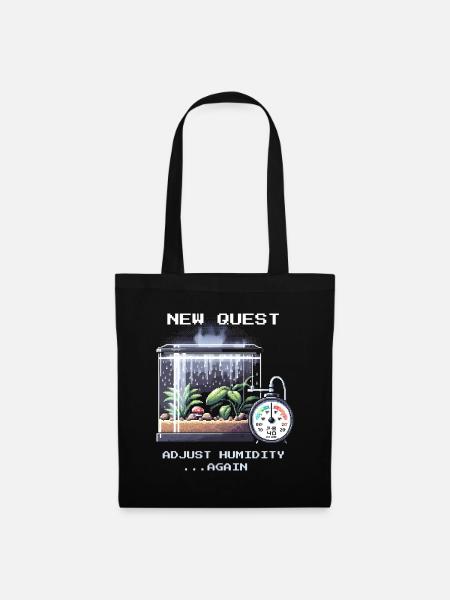 Neue Quest: Luftfeuchte regeln | Terrarium - Stoffbeutel - Schwarz