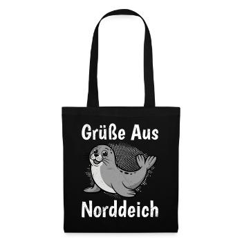 North Sea Holiday GREETINGS FROM NORDDEICH Funny - Tote Bag - black - Front
