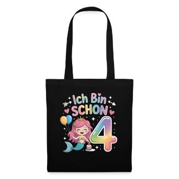 I'm already 4 Mermaid Birthday - Tote Bag - black - Front