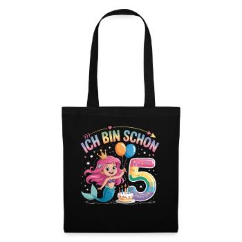 I'm already 5 Mermaid Birthday - Tote Bag - black - Front