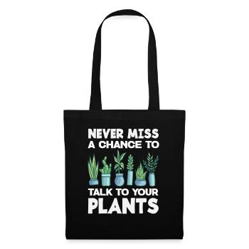 Talk to your plant lover Plants - Tote Bag - black - Front