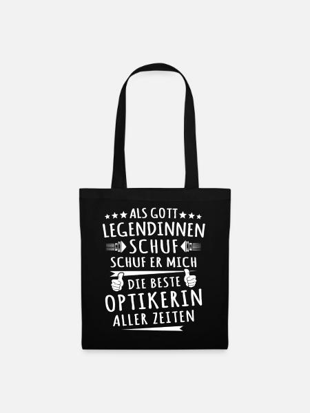 Optikerin - Stoffbeutel - Schwarz