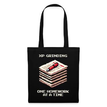 XP Grind : Devoirs pour devoirs | École - Sac en tissu - noir - Devant